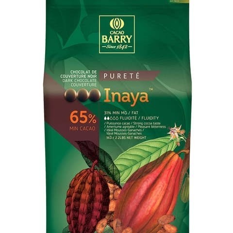 

Ready Cacao Barry Inaya 65% Dark Couverture chocolate 500 gram (Repack)