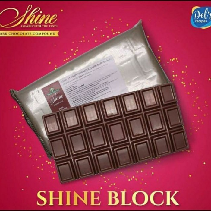 

Ready Shine Dark Chocolate Block Coklat Compound Impor Halal 1 kg