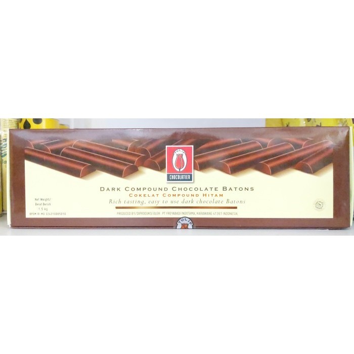 

Ready Tulip Dark Chocolate Compound Batons - Tulip Chocolate Stick - 1,5 kg