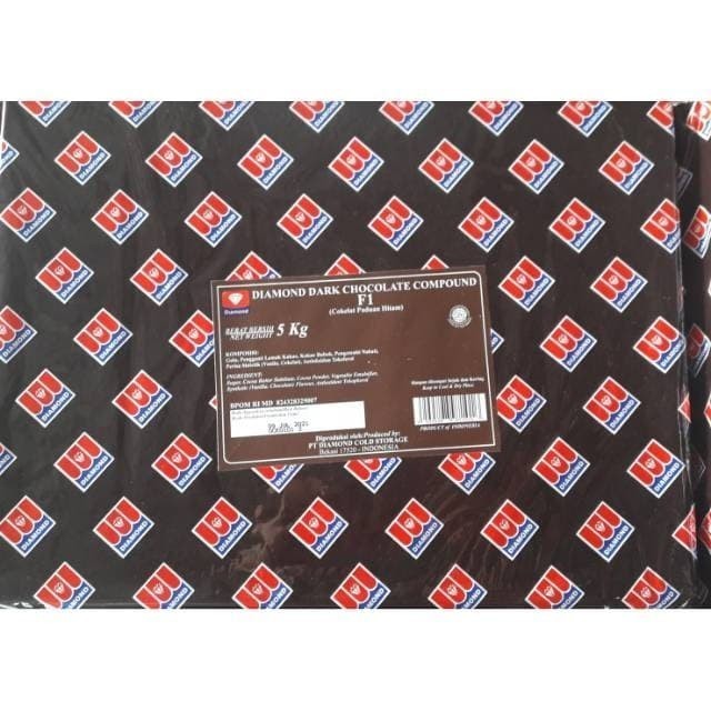 

Ready diamond dark chocolate compound F1 5 kg coklat blok