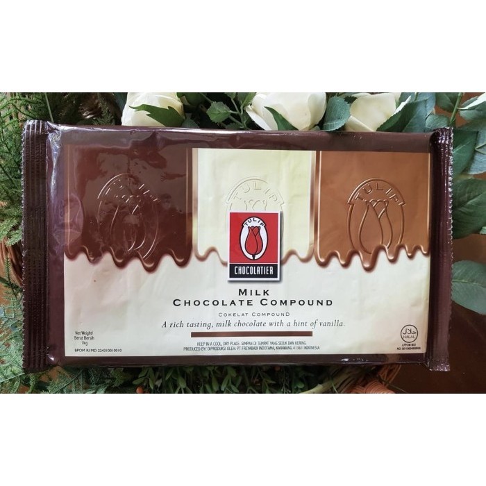 

Ready tulip milk chocolate compound coklat 1kg