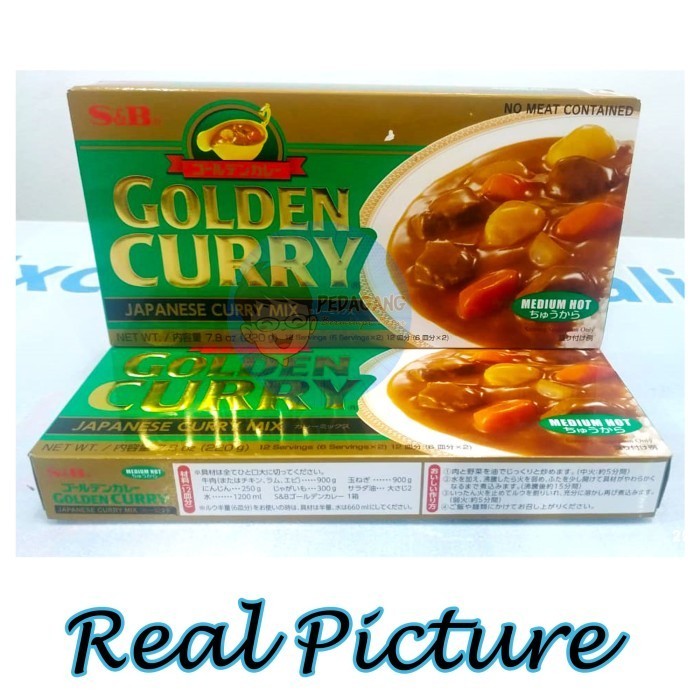 

Ready S&B Golden Curry 220gr Medium Hot Kari Blok Kari Jepang