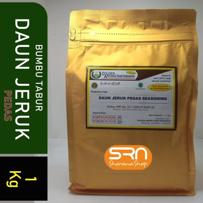 

Ready BUMBU TABUR 1 KG RASA DAUN JERUK PEDAS, HALAL, KEMASAN ALU ZIP LOCK