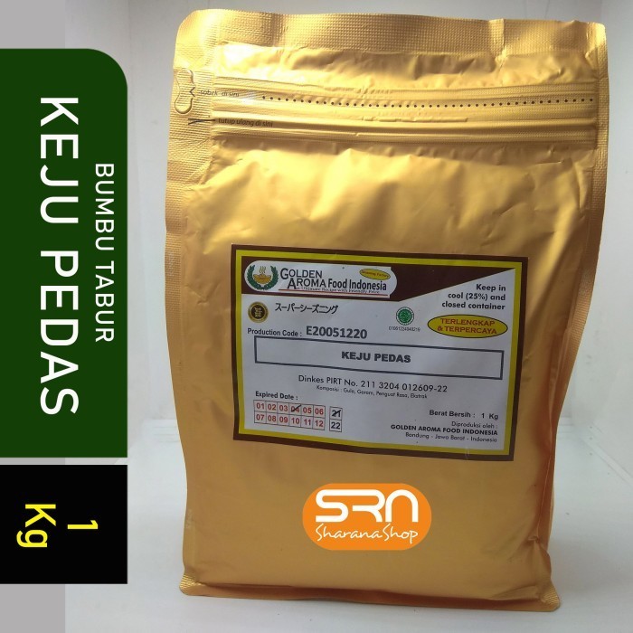 

Ready BUMBU TABUR 1 KG RASA KEJU PEDAS, HALAL, KEMASAN ALUMUNIUM ZIP LOCK