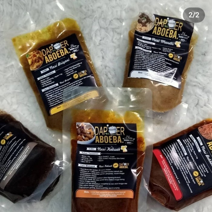 

Ready Bumbu Nasi Kebuli Mandhi Biryani Kabsah dan Bukhori Dapoer Aboeba 200g