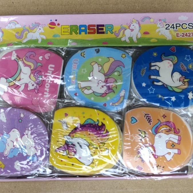 

penghapus pensil bentuk unicorn isi 24