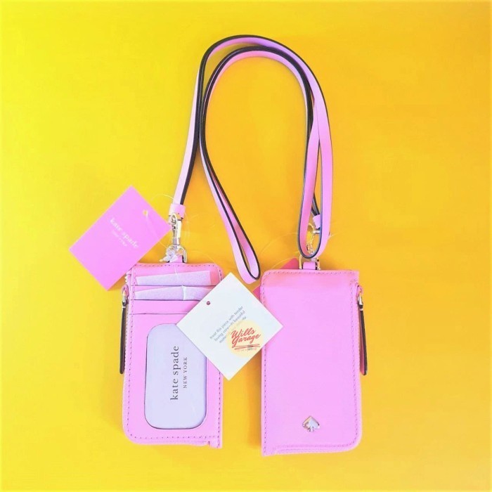 

Kate Spade Card Case Lanyard Pink & Black