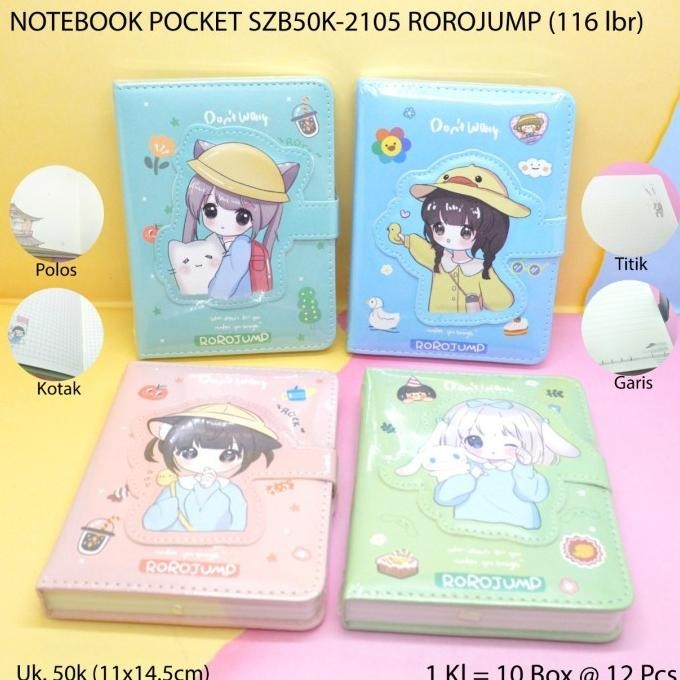 

buku notebook pocket magnet kecil seri rorojump satuan