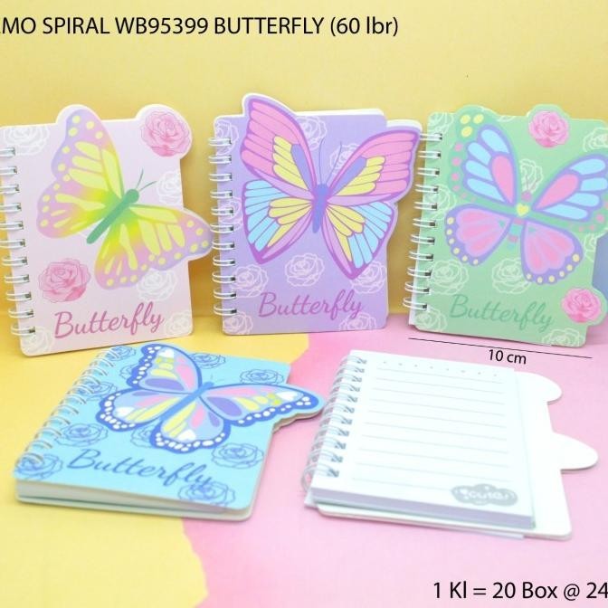 

memo ring spiral motif butterfly satuan