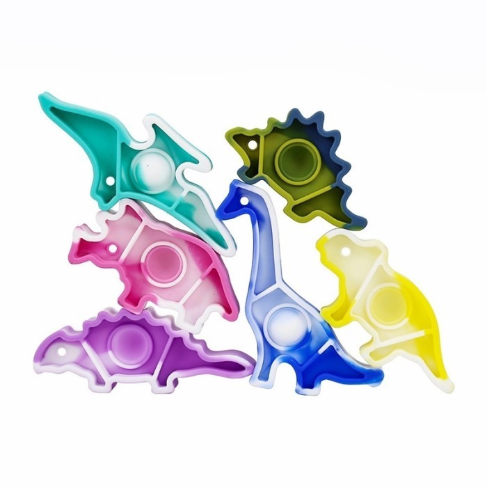 1Set Pop It Dinosaurus Dino Puzzle Fidget Toys Tiktok Pop It Anak Cowo