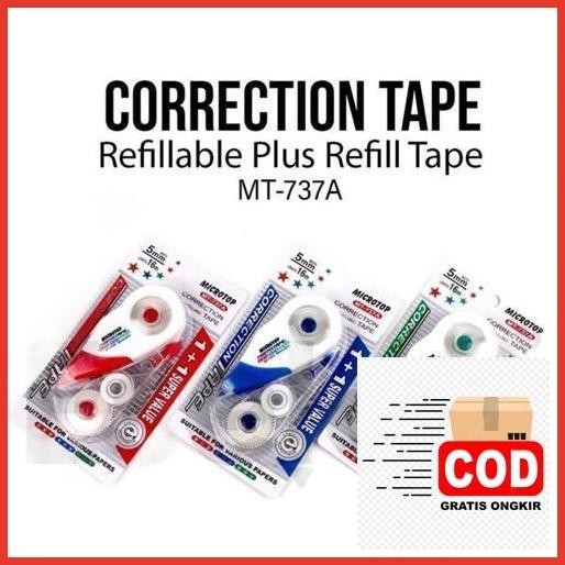 

Hot Sale Correction Tape Reffillable Stypo Kertas Microtop Plus Reffil Cuci Gudang