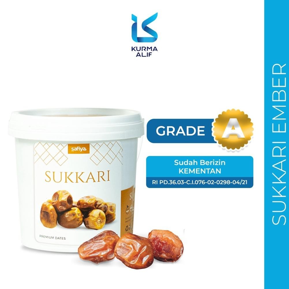 

Kurma Sukari Ember 850 Gr Safiya Original