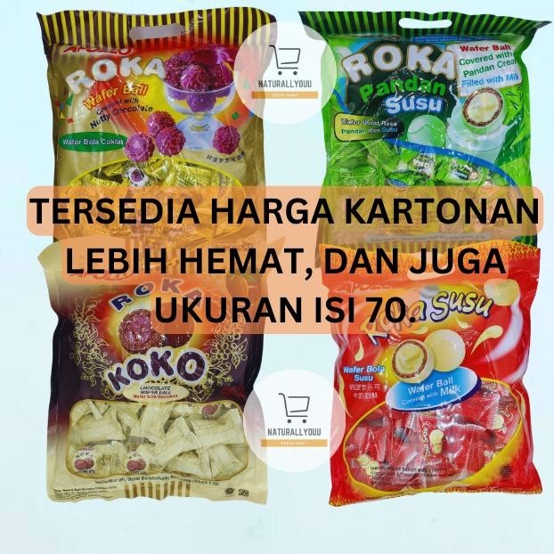 

Apollo Roka Waffer Ball 50S (300Gr/250Gr) Original / Susu / Pandan / Koko Isi 50S All Varian Cokelat Snek Jadul Biskuit Bola Coklat