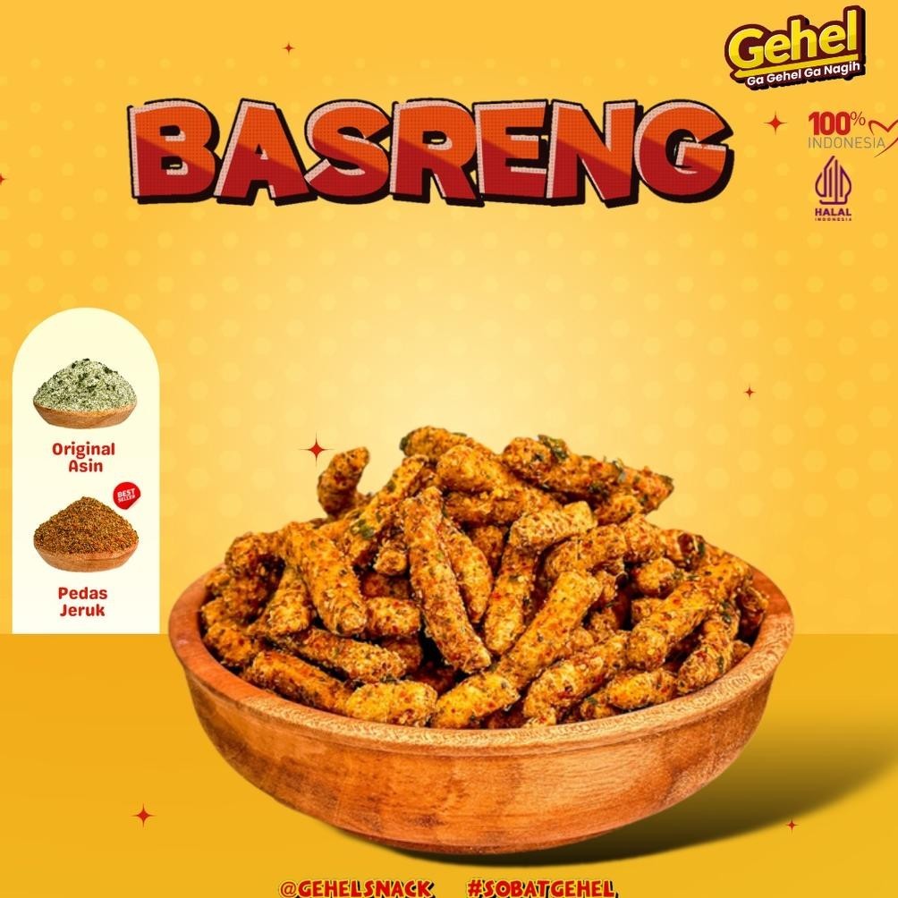 

Gehel Basreng 200Gr - Makanan Ringan