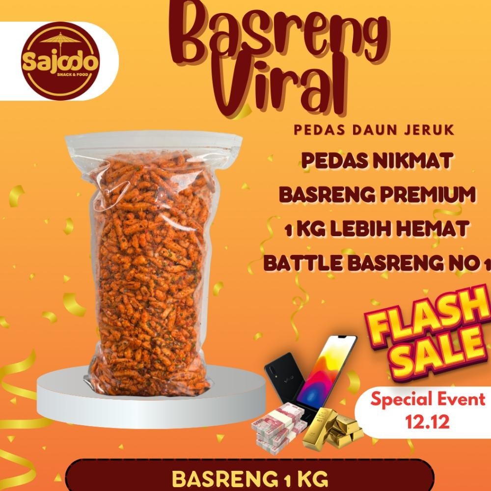 

[Flash Sale] Basreng Pedas Daun Jeruk Sajodo Snack - 1Kg