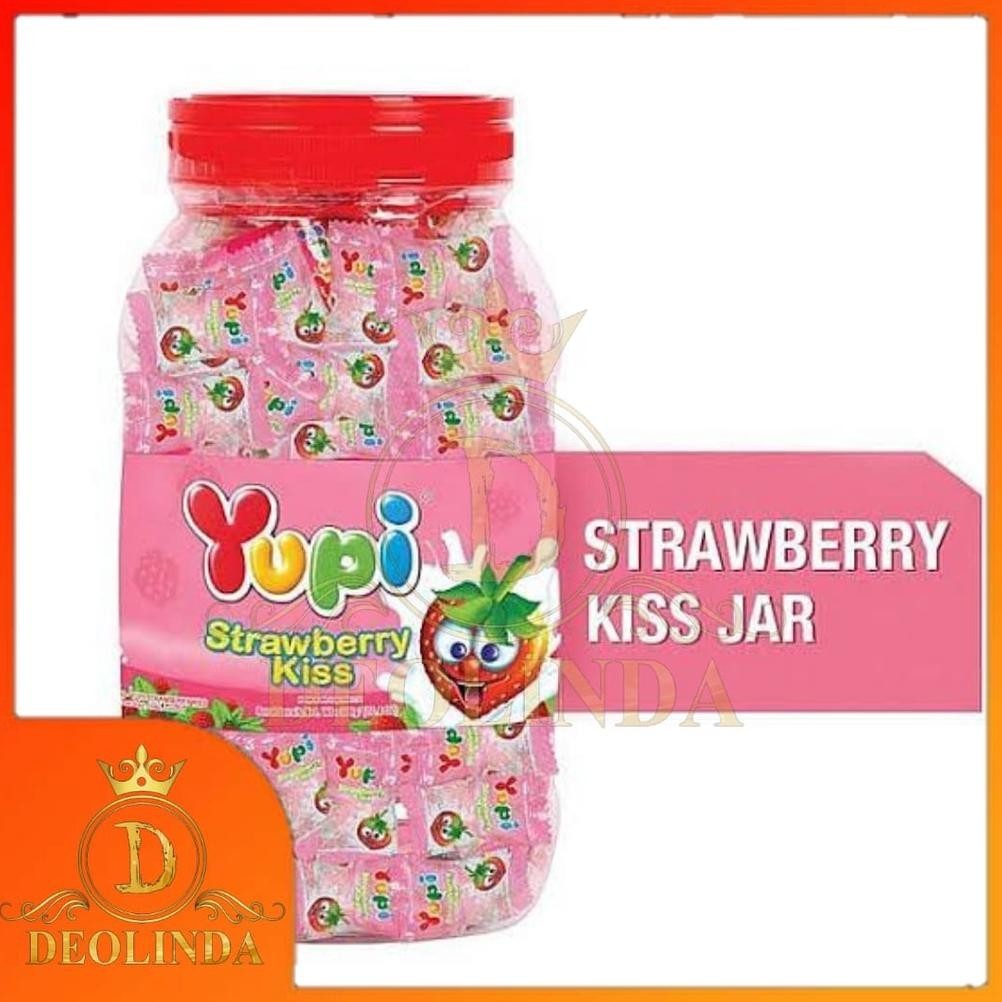 

{Per Toples} Ready Siap Kirim Permen Yupi Strawberry Kiss Exp 2026