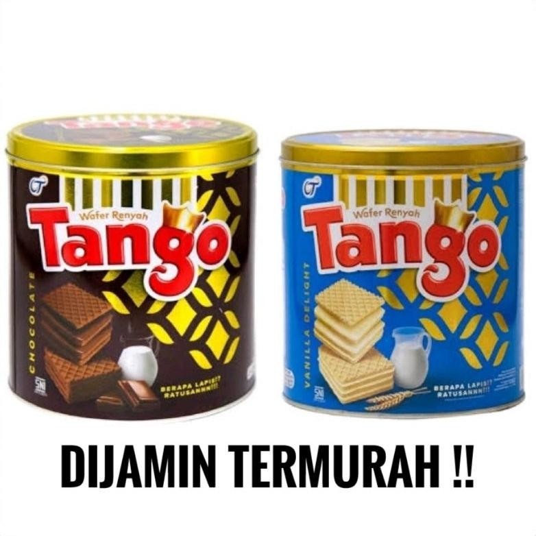 

Tango Biskuit Wafer Coklat Vanilla 270Gr Tin Can Kaleng