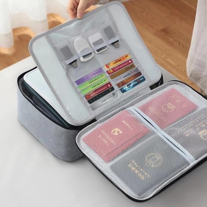 

Tas Dokumen Travel Bag document Storage Box dengan Password Travelling