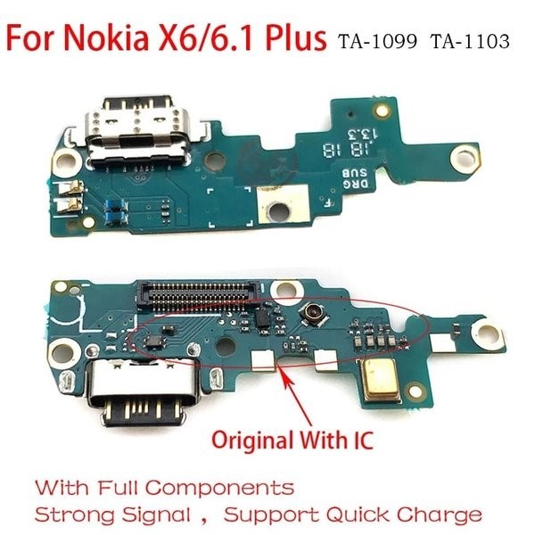 KONEKTOR CAS NOKIA 6 1 PLUS TA1116 CONNECTOR CHARGER NOKIA 6.1 PLUS ORIGINAL