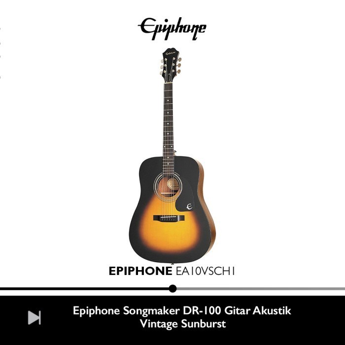 Epiphone Songmaker DR-100 Top Spruce Gitar Akustik - Vintage Sunburst