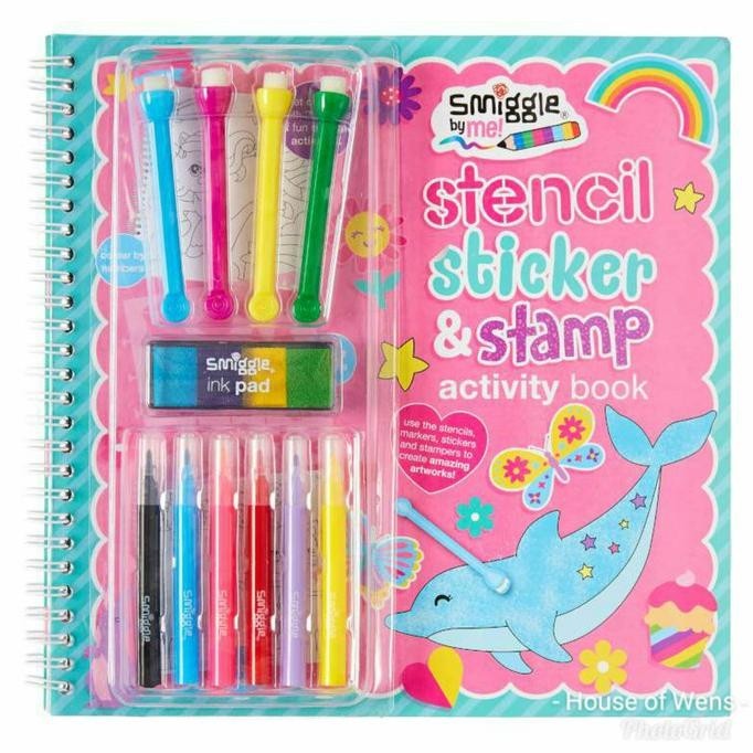 

Best Seller Smiggle Stencil Sticker & Stamp Ity Book - Buku Sticker Smiggle Terbaik