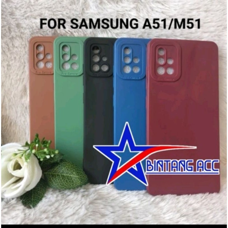 Case Silikon Pro Camera Samsung A51/M51 Macaron Tpu Candy