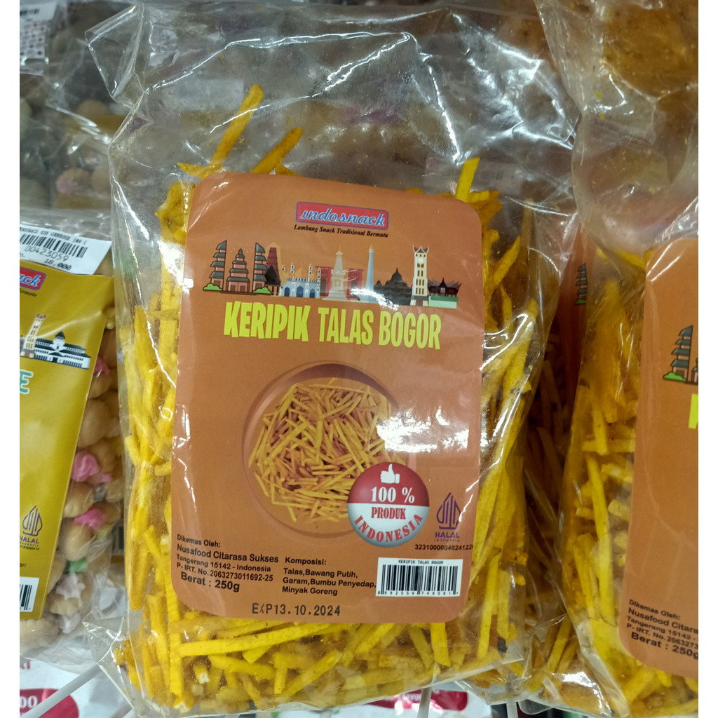 

INDOSNACKS KERIPIK TALAS BOGOR 250GR