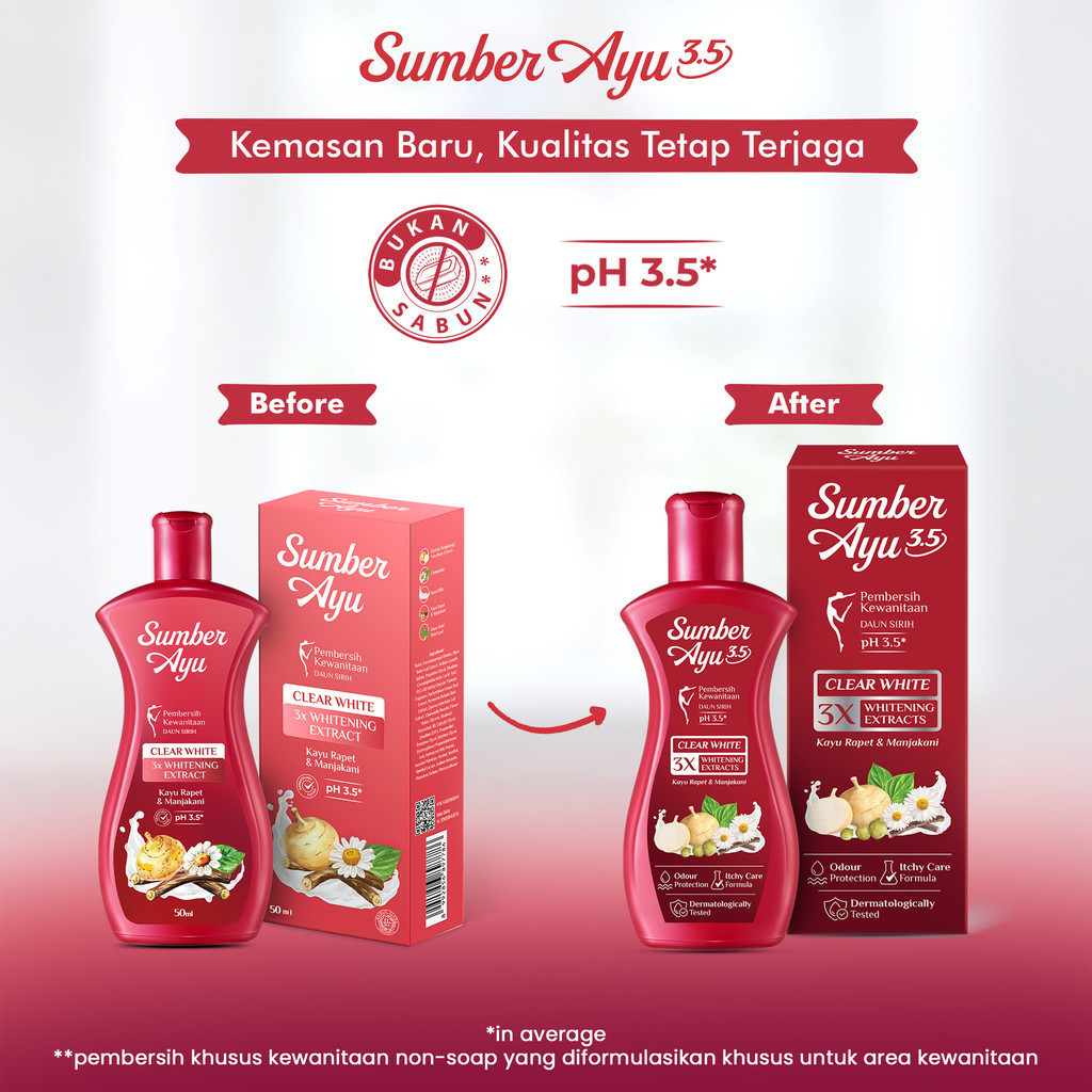 Sumber Ayu Feminine Hygiene Wash Clear White - 50ml