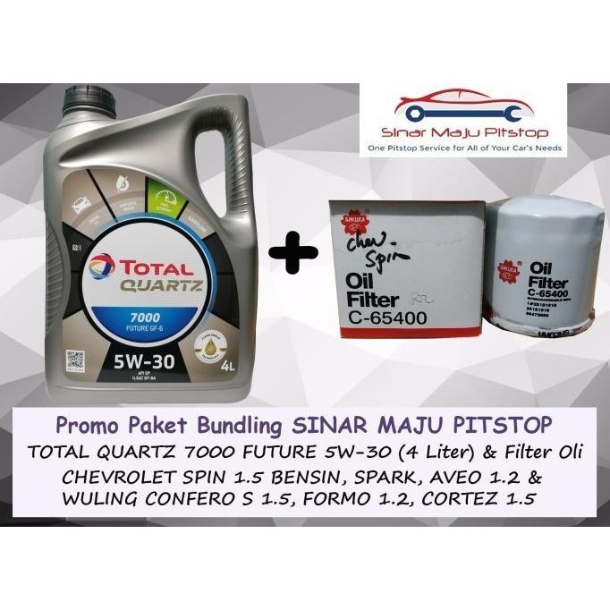 Diskon neet Paket Oli TOTAL QUARTZ 5W-30 & Filter Mobil WULING CONFERO S & FORMO Segera Dapatkan