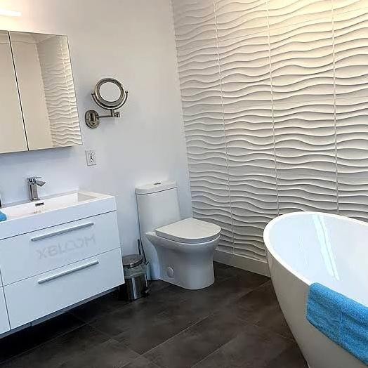 Big Sale Wall Panel 3D Pvc Motif Timbul Waterproof Dekorasi Dinding Kamar Mandi Berkualitas