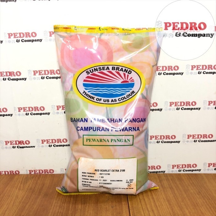 

[DIAJENG SHOP] Sunsea brand pewarna makanan color (red scarlet extra 2106) merah 1 kg NEW