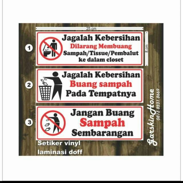 

Stiker jagalah kebersihan,buang sampah, stok selalu ready