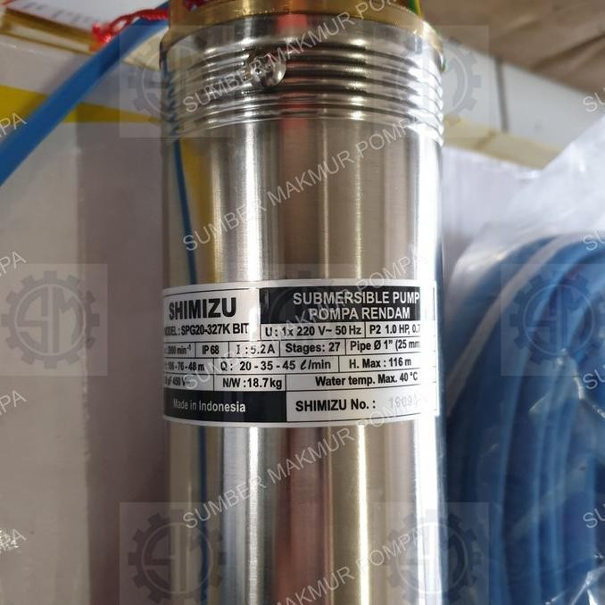 Pompa Satelit 3 Inch 1 Hp 0.75 Kw Shimizu Submersible Pump