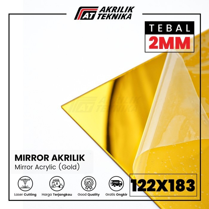 AKRILIK 122 X 183 EMAS / GOLD MIRROR 2MM LEMBARAN ACRYLIC