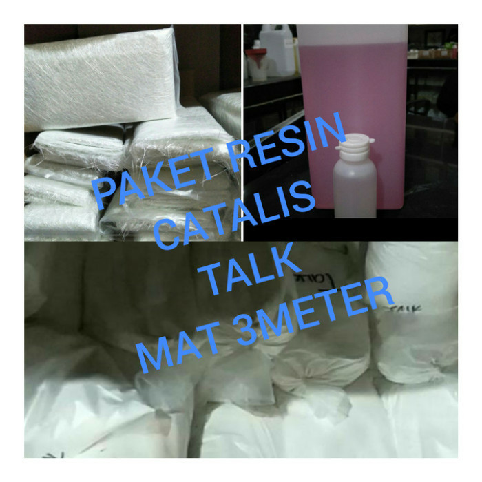 PAKET RESIN FIBERGLASS RESIN PINK 1KG CATALIS 60ML