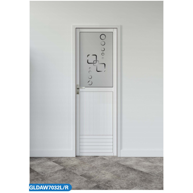 PINTU KAMAR MANDI ALMUNIUM + CERMIN GALILEO