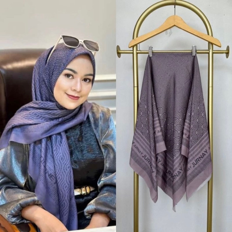 Promo Mega Sale 5.5 // Segiempat Voal Motif Hologram Bunga Cantik Hijab Turki /Hijab Segi Empat Voal