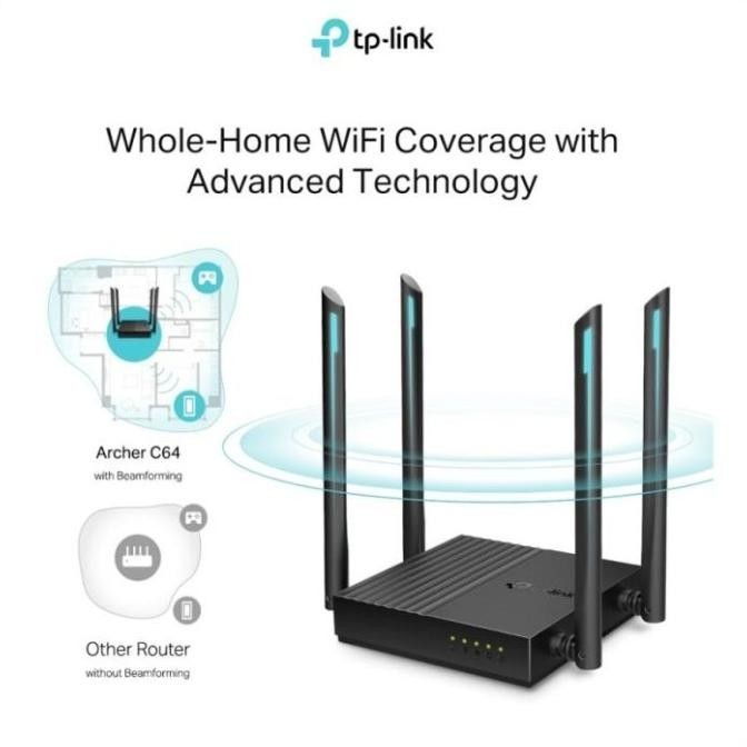 Tp-Link Archer C64 Ac1200 Dual-Band Wifi Router Tplink C-64 Ac-1200 Wentoro2