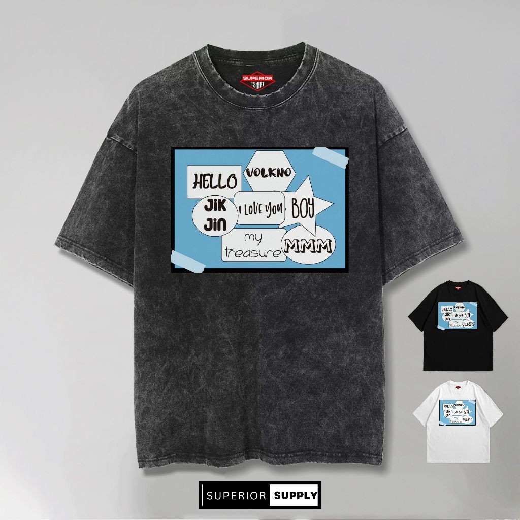 SUPERIOR KAOS TREASURE OVERSIZE STONEWASH WASHED TSHIRT TREASURE ROAD TO JAKARTA TR-6
