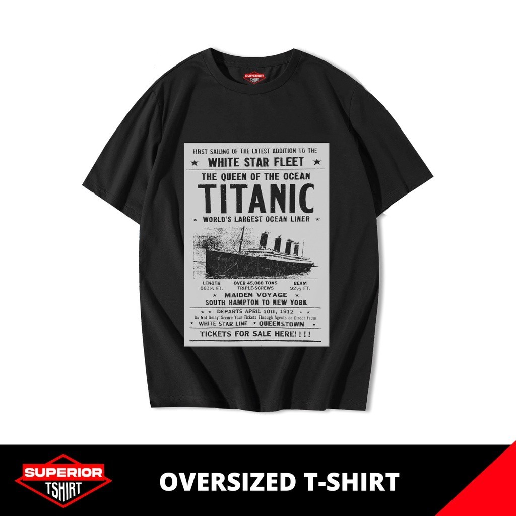 KAOS TITANIC OVERSIZE / OVERSIZED TSHIRT / KAOS BAND / KAOS MUSIK / OV-TITANIC
