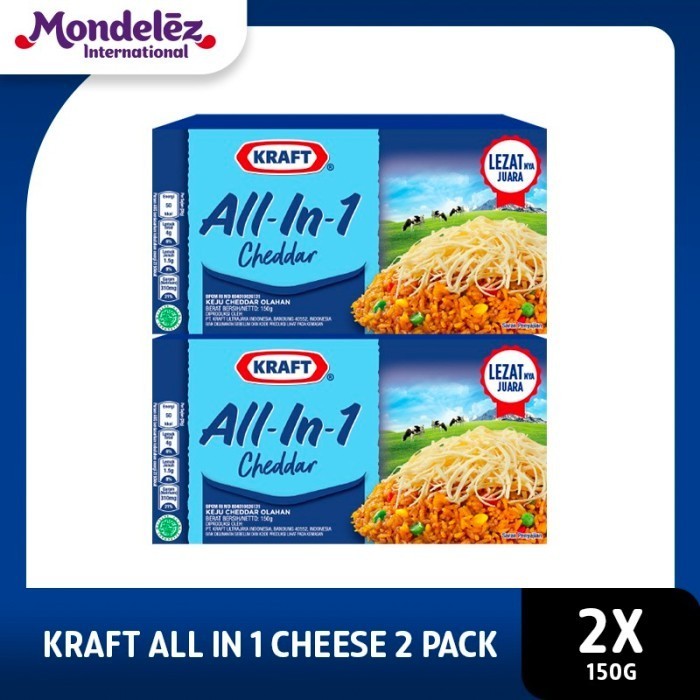 

KRAFT KEJU ALL-IN-1 CHEDDAR CHEESE 150GR - 2 PACK