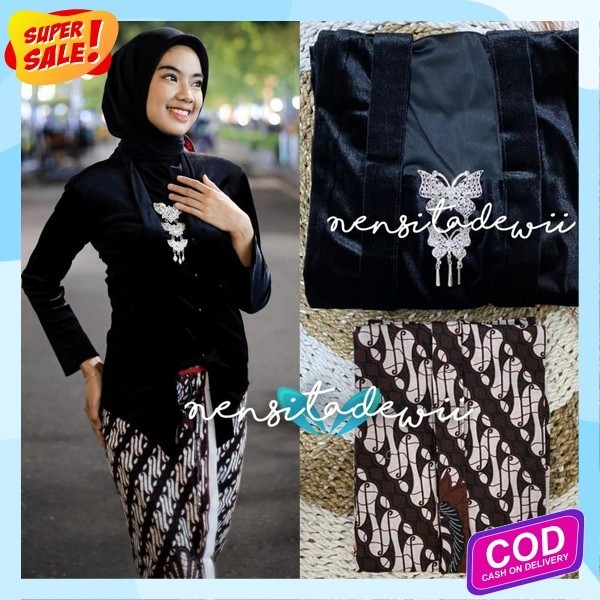 Kebaya Stlan Baju Wanita Engagement Non Hijab Kebya Hijab Muslim Brukat Satu Set Krbaya Wisuda Terba