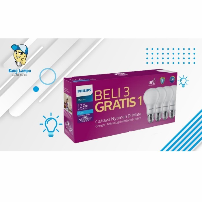 lampu philips led 12 watt pack