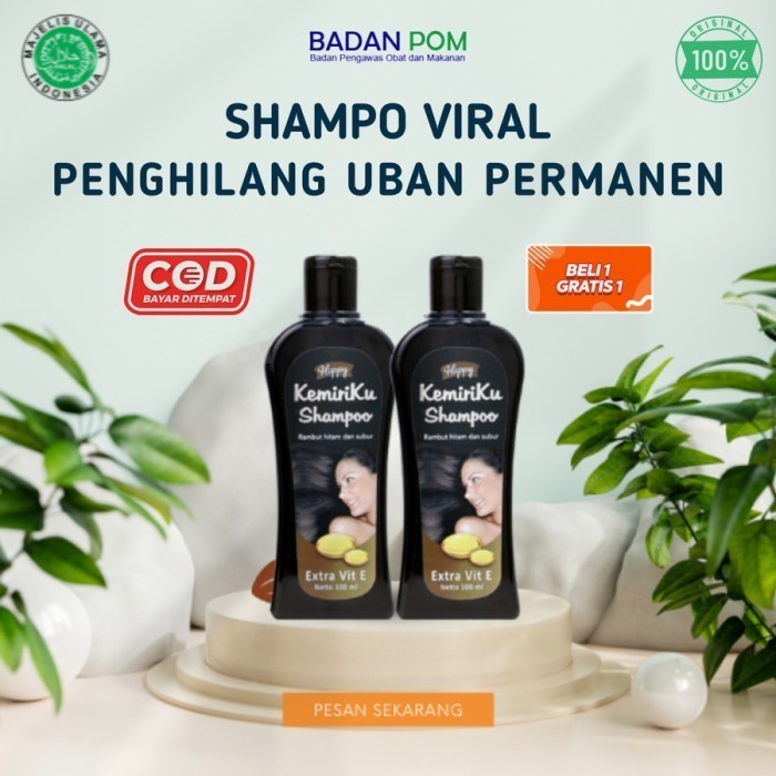 (BISA COD) Shampoo Happy Kemiriku Perawatan Rambut Shampo Uban 100ml