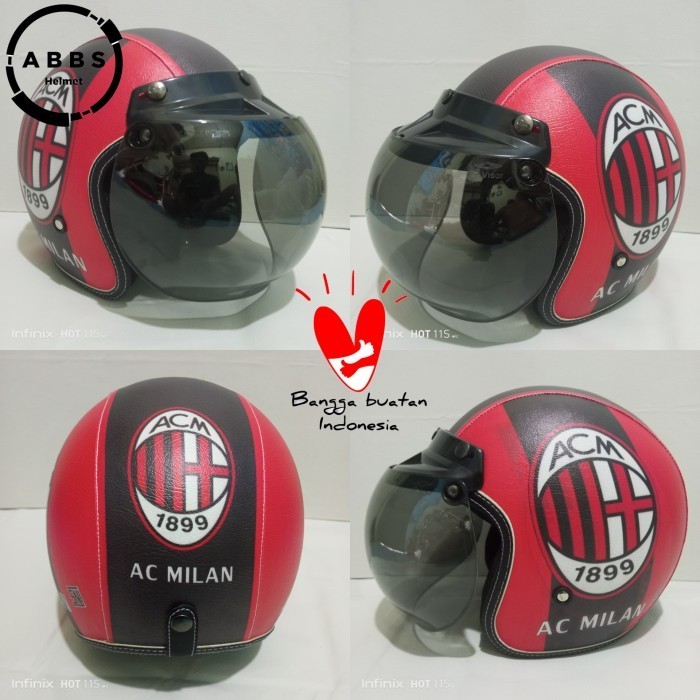 HELM RETRO BOGO AC MILAN