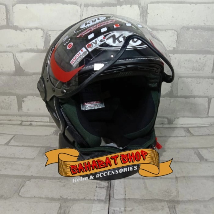 HELM KYT ELSICO POLOS & MOTIF SINGLE VISOR HELM SCOOTER/BOGO SNI