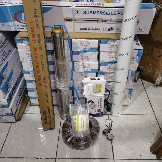 Promo Pompa Satelit 3 Dabavon 0.75 Hp Plus Kabel Tembaga 50Mtr