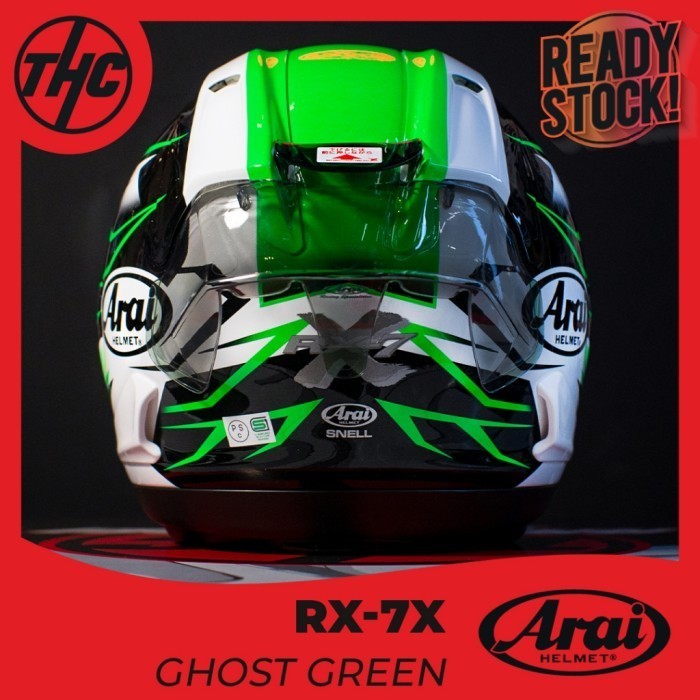 [ASLI] ARAI RX7X GHOST GREEN FULL FACE HELMET JAPAN HELM ORI