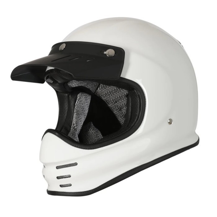 ORIGINE HELMET VIRGO DISTINGUISHED WHITE GLOSS HELM FULL FACE RETRO