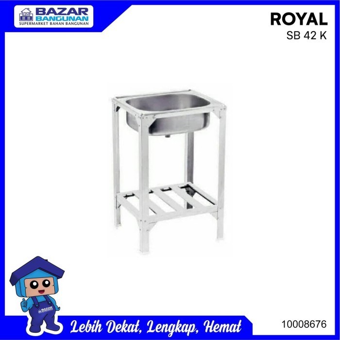 Sink Portable Bak Cuci Piring Kaki Royal Sb 42 K Sb42K Stainless Steel